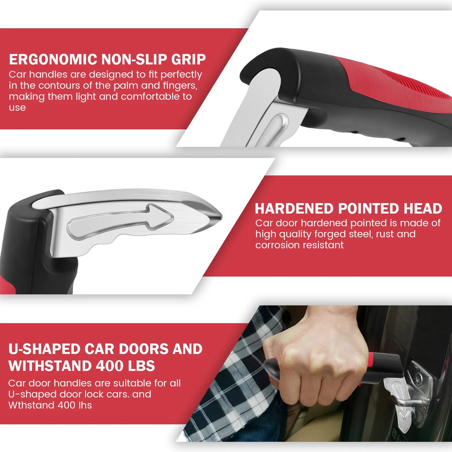 2Pcs Car Door Assist Handle